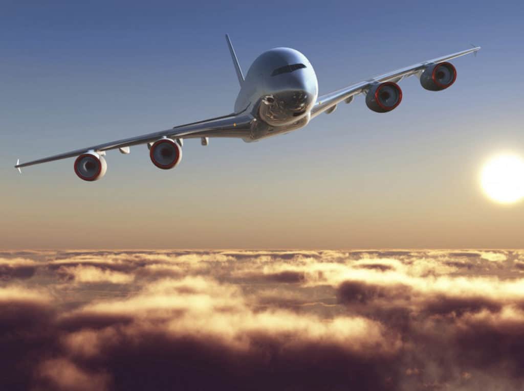 plane flying in the sky