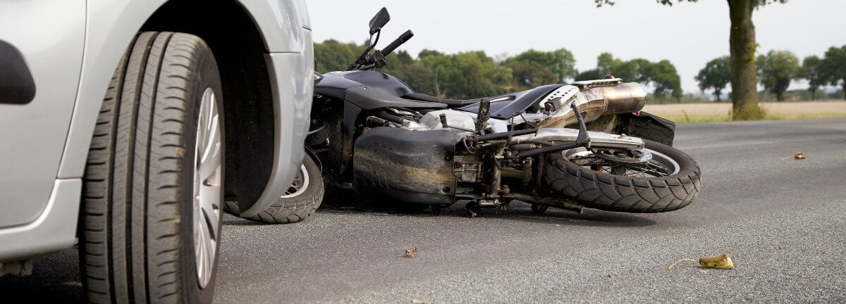 motorcycle crash with car