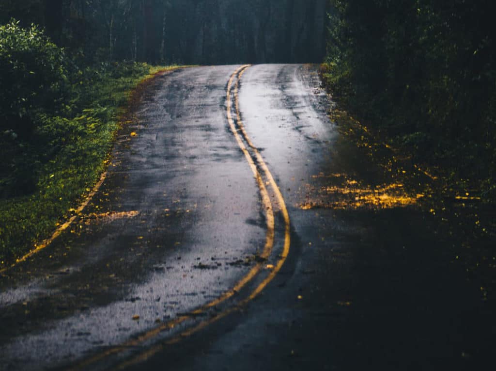 Poor road design, improper markings