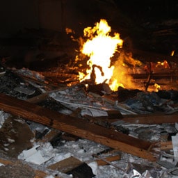 Damages after a natural gas explosion