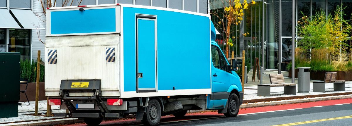 blue delivery truck