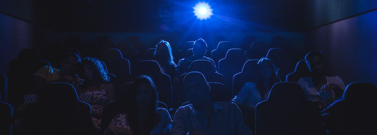 darkened movie theater