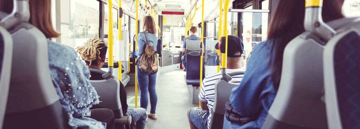 public bus during the daytime